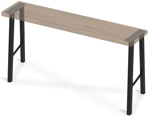 Snovire 2er Tischbeine Set Metall Möbelfüße, Schwerlast Tischgestell Industrial Tischfüße Tischkufen, H105cm x W22cm, Tischuntergestell für DIY Couchtisch, Sitzbank, Esstisch, Schreibtisch