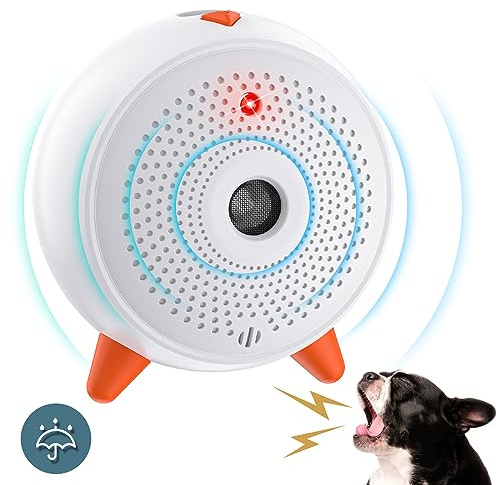 Antiabbaio, Automatico AntiAbbaio per Cani Deterrenti, Ultrasuoni Anti Abbaio Cani Dispositivo, Anti-Abbaio Impermeabile & Ricaricabile con 33ft Raggio di Azione, per Cani Grande/Piccola Taglia