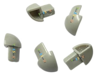 Grey Corner Tile Trim Pieces, Plastic External Corner, Plastic Round Edge Corner Pieces for Edge Tile Trim ETR Trim Bathroom and Kitchen Available in 6mm and 8mm and 10mm, Pack of 5 (Grey, 10mm)