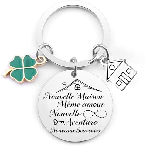 XQXQXZ Porte Clef Maison du Bonheur - Idée Cadeau Original pour Couple et Crémaillère