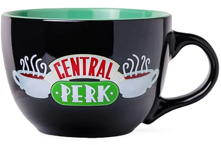 Silver Buffalo FRD20133 Friends Central Perk Logo Ceramic Soup Mug, 24-oz, Multicolor