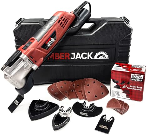 Lumberjack 300W oscillating Multi Tool Variable Speed Corded Multi Tool | 15,000 - 21,000 strokes per minute