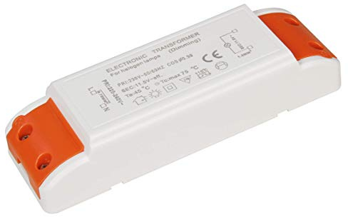 McShine - dimmbarer, Transformator elektronischer Halogen-Trafo | 10-105W | Eingang 230V -> Ausgang 12V | dimmbar (10-105 Watt)