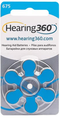 360 pilas modelo 675 azul (PR44) – 60 paquetes de 6 baterías para audífonos 1,45 V – Pilas acústicas Rayovac Varta Extra