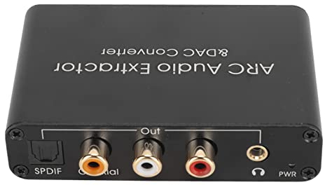 Estrattore Audio HDMI ARC, Convertitore 192KHz Estrattore Audio ARC, Supporto Uscita Ottica SPDIF HD da 3,5 Mm, Convertitore Audio Analogico Digitale per TV Home Cinema