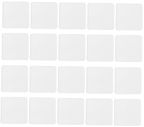 NUOBESTY 20 Stück Nano Nano Klebeaufkleber 60 x 60mm Transparent Doppelseitig Spurlos Wasserfest Stark Klebend Wiederverwendbar Für Haushalt Büro Auto Badezimmer
