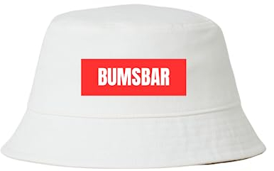 dalerno BUMSBAR Hut Saufen Mallorca Fischerhut Lustiger Hut Bucket Hat Alkohol Feiern Party Goldstrand Junggesellen-Abschied Anglerhut Sommerhut Bier (Rot)