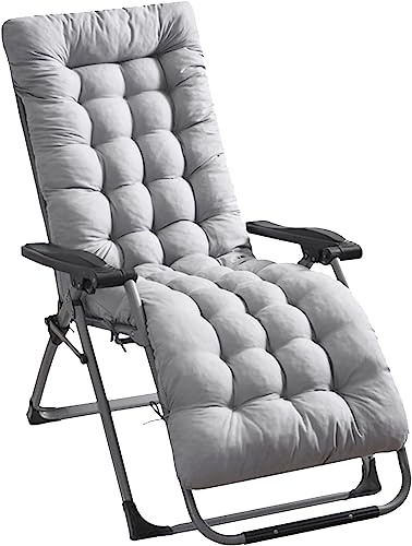 Uyeoco Chaise Longue Coussin/Banc, Transat Jardin Extérieur Antidérapant, Épais pour Fauteuil Relax Lounge (#19, 48 * 170cm)