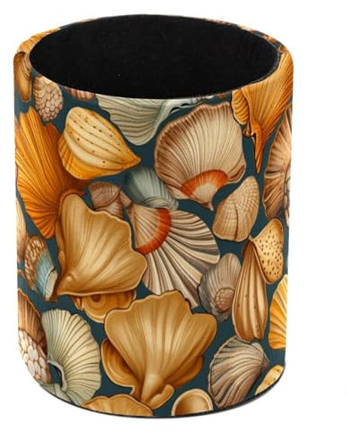 Shell Painting Desk Pen Holder, Pencil Pen Desk Organizers, Pencil Holder Pencil Case Cup Pencil Bag for Desk Office Pen Case for School, Kids