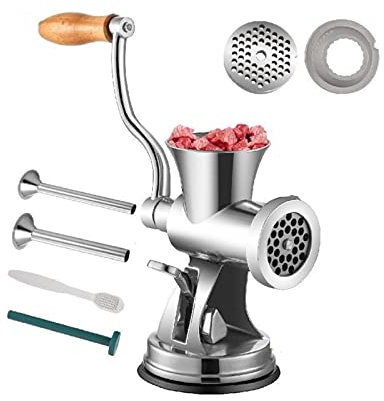Mini picadora Manual de carne, procesador de alimentos, picadora portátil, licuadora, relleno de salchichas, acero inoxidable for carne, pescado, hogar