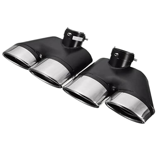 FUNFOB Auspuffblenden 2 Stücke Auto Hinten Auspuffrohr Edelstahl Schalldämpfer Endrohr Für Mercedes Für Benz Für W220 S430 S500 Für AMG 2000-2006 Auto Auspuffroh