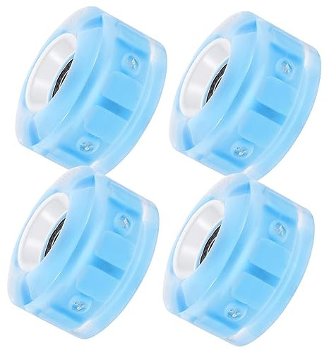 BESTonZON 4 Stück Rollschuhe Leuchten Auf Den Rädern Skate-räder Indoor-rollschuhräder Rollen Für Rollschuhe Rollschuhräder Im Freien Street-Skateboard-räder Schlittschuhrad Blue Pu