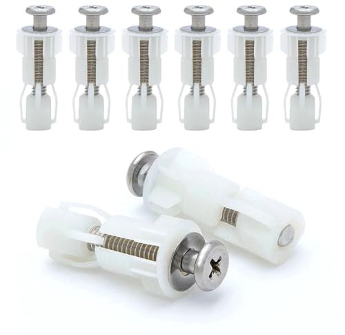 WC Sitz Befestigung 8 Stück Toilettensitz Befestigungsset WC Sitz Deckel Schrauben Befestigung von Oben für Toilettensitze