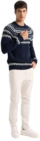 DeFacto chinobyxor för män – snygga och bekväma herrbyxor, klassiska chino-byxor för en modern look och högsta, Lt.beige, 36W / 32L