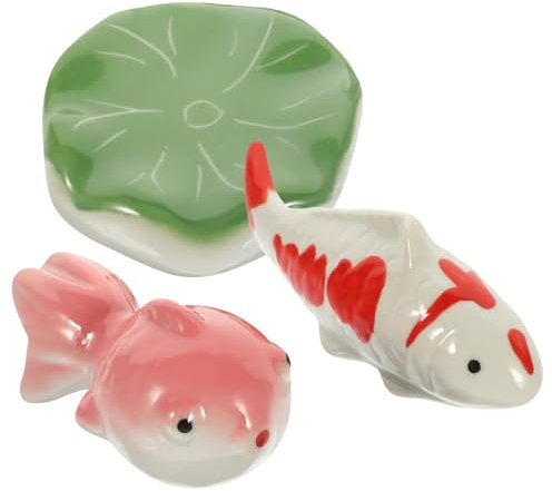INOOMP 3stücke Keramik Für Aquarien Schwimmende Wasserpflanzen Für Fischbecken Handgemalte Lebensmittelechte Schwimmende Ornamente Für Teich Und Aquariengestaltung