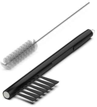 Hearing 360 Kit de 2 cepillos de limpieza para audífonos con imán, extractor de pilas y cerdas de acero/nailon: elimina el cerumen y el polvo.