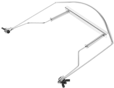 HIAKDOFT Mundharmonika Halter aus Edelstahl Verstellbarer Metallhalter für Harmonica Stabile Halterung mit Doppel Flügelmuttern Komfortabel für Freihändiges Musizieren