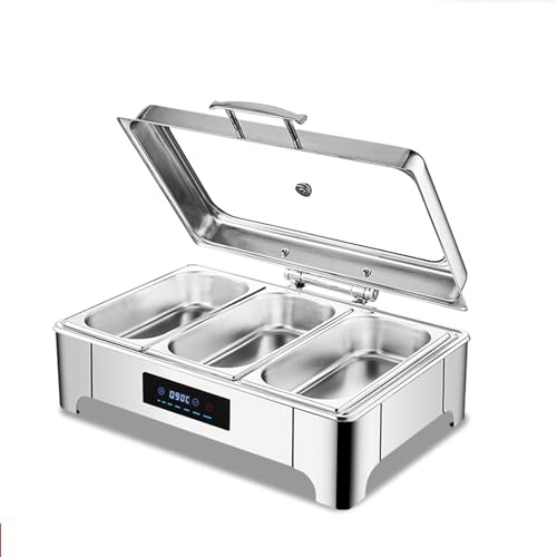 JMOUZHG Food For The Table,Chafing Dishes & Food With Adjustable Temperature For Party,wedding Banquet (Rectangle3PAN)
