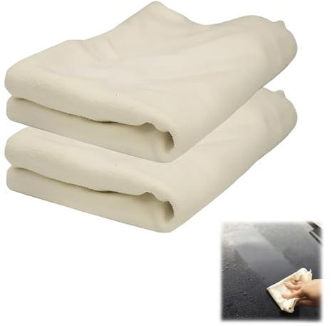Solbrezeni Fensterleder für Autos, Fensterleder, 30 x 40 cm, Fensterleder, schnelltrocknend für Fenster, ultra-saugfähig und kratzfrei, für Autopflege, 2 Stück