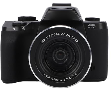 Tangxi Fotocamera Mirrorless 4K, Fotocamera Digitale da 75 MP per la Fotografia con Zoom Ottico 20X Touch Screen WiFi Videocamera 4K per Viaggi Vlog