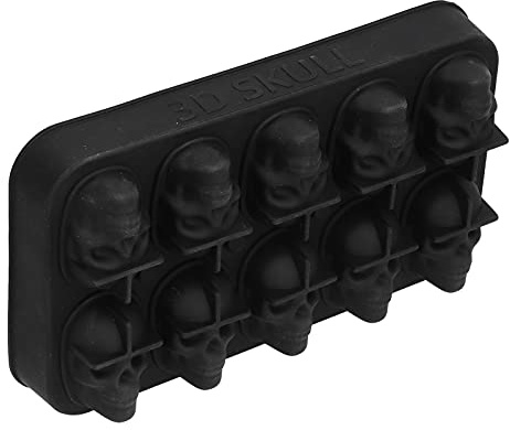 RASTKY Stampo Professionale per Cubetti di Ghiaccio con Teschio in Silicone per il Bar di Casa di Halloween, Vassoio di Ghiaccio Resistente per Accessori da Barista