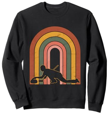 Bandera Americana Curling Camiseta Rizador Piedra Deslizante Sudadera