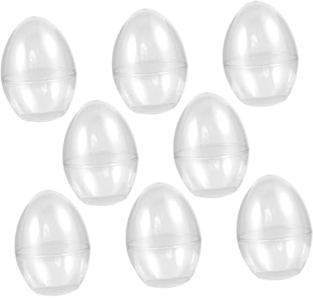 CALLARON 8pcs Jumbo Plastic Fillable Easter Eggs Ball Hanging Decorations for Party Craft Home Spring Theme