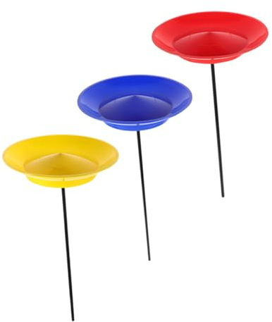 PartyKindom Piatti da Giocoleria per Allenamento Sensoriale in Plastico con Bastoncini Set 3 Design di Precisione e Spettacoli Sportivi