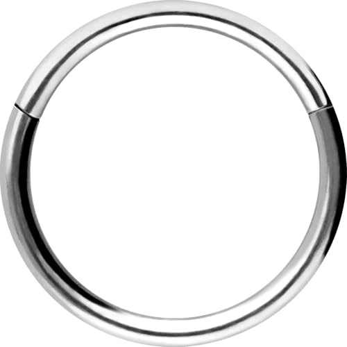 PIERCINGLINE Segmentring Clicker aus Chirurgenstahl - Piercing Ring in Gold, Silber, Rose, Schwarz oder Blau - für Nase, Septum, Ohr, Helix oder Tragus
