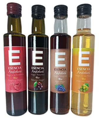 Vinagre 250 ml Ver Variedades ( Balsámico, Envejecido, Frambuesa y Blanco) Producto de Jaén (Frambuesa, 6 Unidades)