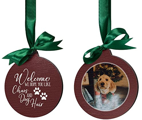 Persönliche Weihnachtsanhänger mit eigenem Bild - Christbaumschmuck für Hund Katze Lieblingsmenschen - Weihnachtskugeln mit Foto - Baumschmuck aus Holz
