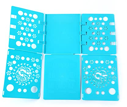 Clothes Folder, T-shirt Folding Board Laundry Organizer Easy and Fast for Kid and Adult to Fold Clothes Time-saving(Nordic Blue)