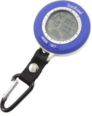 Ruilogod Blue Digital LCD Display Multi Temp Fishing Barometer Altimeter