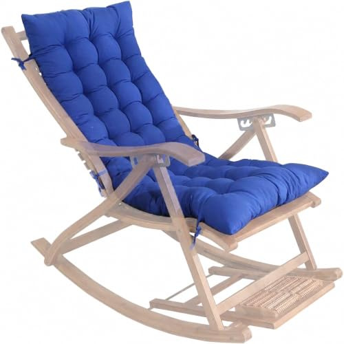 SHAIRMB Cojín para Silla Mecedora, Acolchado con Asiento y Respaldo | Silla no incluida. Cojín grueso y suave con correas de fijación, almohadilla cómoda para sillas mecedoras de madera