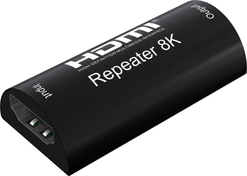 PremiumCord Repetidor 8K HDMI hasta 25 m, HDMI 2.1, Resolución 8K 4320p @ 60Hz, 4K 2160p @ 120Hz, Full HD 1080p, 3D, HDCP 2.2, Color Negro