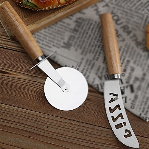 TONGDY Coupe-Pizza en Acier Inoxydable, résistant à la Rouille, trancheuse à Pizza Super tranchante avec protège-Doigts, Roue de Coupe-Pizza, 2 pièces