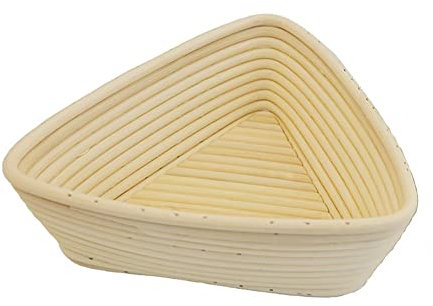 Surakey Corbeille à Pain en Osier Naturel Moderne Triangles Banneton à Pain Panier de Fermentation pour Pain et Levain Panier à Pain en Tissu Panier de Rangement Osier pour Cuisine, Chambre, Salon
