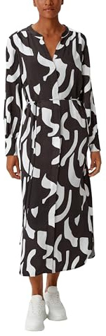 Comma Damen 2138391 Kleid, 99B0 schwarz, 46