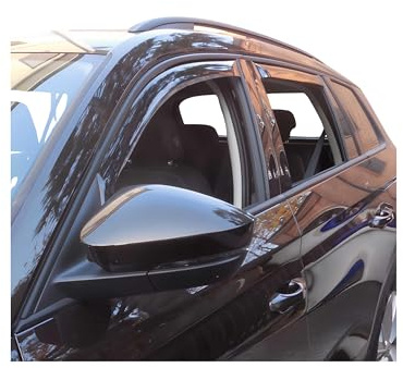 OMAC Windabweiser Regenabweiser kompatibel mit Skoda Kodiaq 2017-2023 Dunkel Acryl 4tlg
