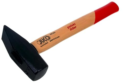 NAJDER Marteau de Forgeron 3 kg JUCO Ingénieur Menuisier Mécanicien Serrurier Professionnel, Manche en Bois de Hêtre, DIN 1042, Multifonctionnel, pour Bricolage, Construction