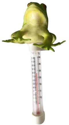 Sharplace Wassertemperaturmessgerät, schwimmendes Poolthermometer, leicht ablesbar, tragbar, für Aquarium, Planschbecken, Eisbad, Dusche, Fischteich, Frosch 12x16.5cm