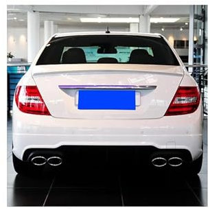 Spoiler Flügel Für Benz C-Klasse W204 180 200 220 260 300 2007 2008 2009 2010 2011 2012 2013 2014 Hinten Stamm Deckel Boot Ducktail Lip Auto Spoiler Flügel Heckspoiler Flügel(Weiß)