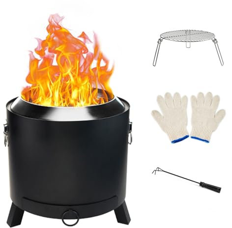 Rauchfreie Feuerstelle für den Außenbereich, tragbar, Holzfeuer für Camping, Versammlungen, Terrasse