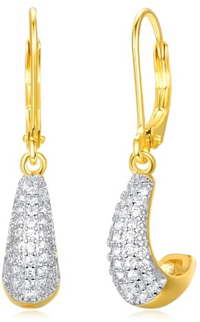 14K Gold plattiert Ohrringe für Frauen S925 Sterling Silber Post Lightweight Drop/baumeln Huggie zierliche Ohrringe für Frauen