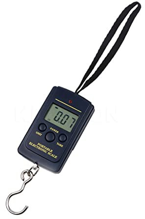 CHFYIJYHM Balance à Bagages Utilitaire Balance de Poche Durable 20g-40Kg Balance de Poids de pêche à Bagages Suspendue électrique numérique Affichage LCD Pesée