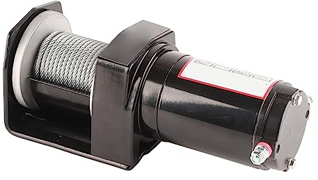 2500lb Electric Winch, Planetary Gears, Long Service Life, Multi‑Position Installation, High Reduction Ratio, Metal Material, DC 12V, Motor, Low Noise, Air Outlet for Heat