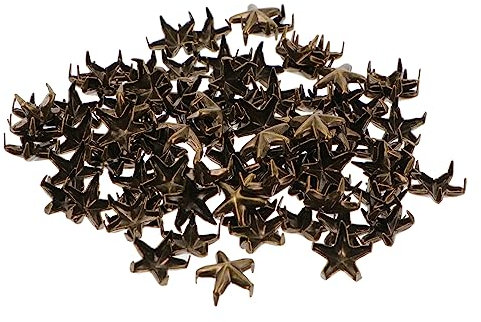 DIYEAH Remaches Para Ropa De Estrella De Cinco Puntas 100 Piezas Metal Punk Decoración Diy Accesorios Para Cinturones, Zapatos y Bolsos Uso Manualidades y Moda Urbano Cotidiano