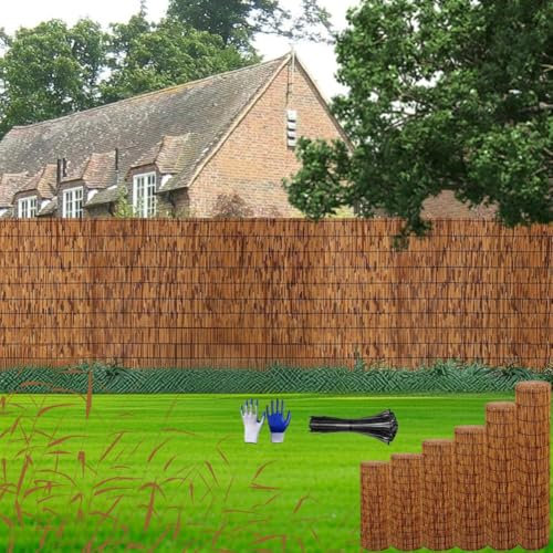 Generisch Balkon Sichtschutz 50cm-180cm Schilfmatten Bambus Sichtschutz Zaun Langlebiger Witterungsbeständiger Sichtschutzzaun(90x150cm)