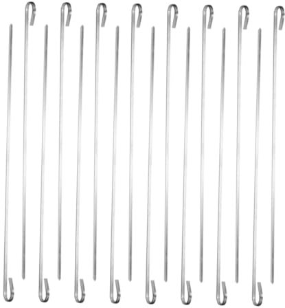 UPKOCH 16piezas Brochetas de Acero Inoxidable para Barbacoa Pinchos Metálicos para Carne Pinchos para Asar al Aire para Parrillas y Aperitivos