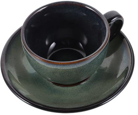 PRETYZOOM Juego de Taza y Platillo de Cerámica Vintage 90ml, 1 Set